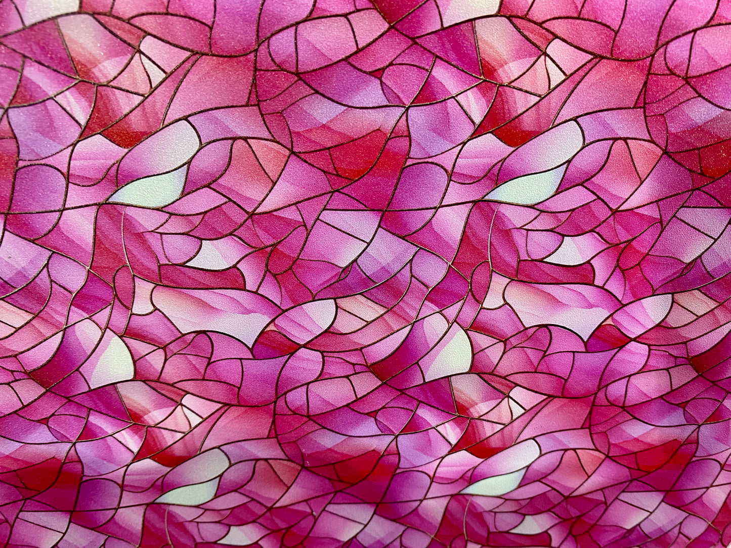 Pink stained glass Topper With Earrings