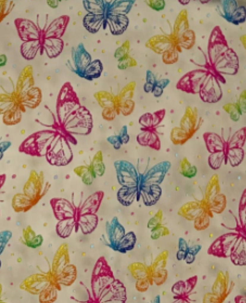 Gradient Butterfly Topper With Earrings (clear)