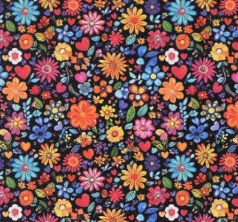 Hearts & flowers topper with earrings