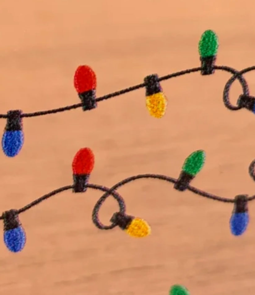Christmas lights toppper w/earrings (clear)