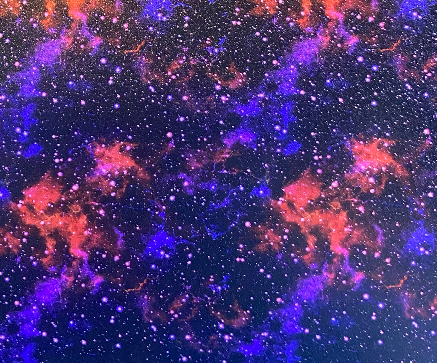 Red and purple galaxy topper with earrings