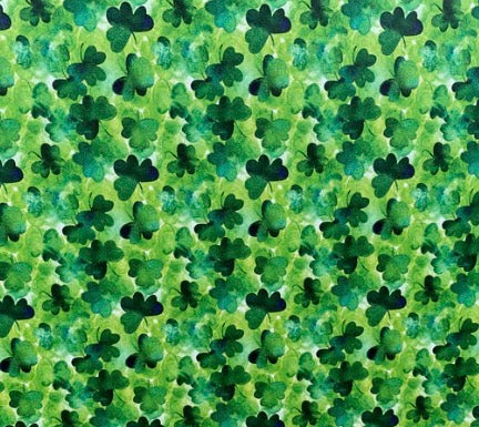 Watercolor shamrocks with earrings