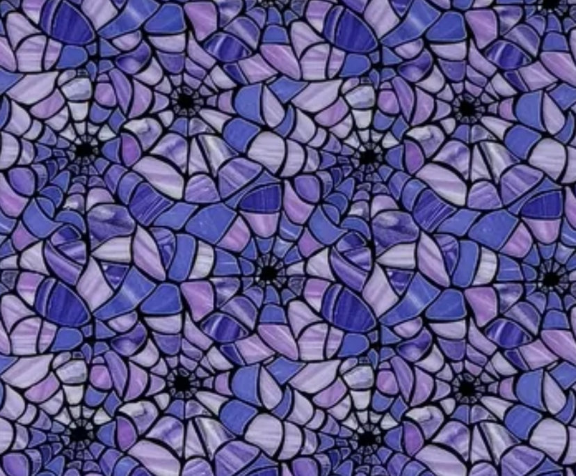 Purple spider web topper w earrings