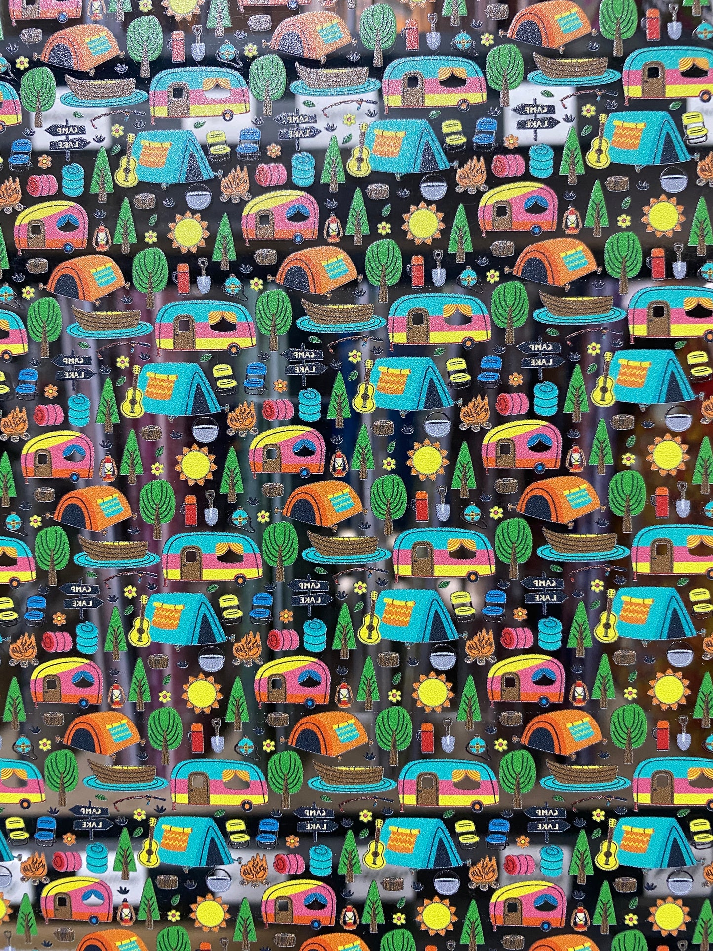 Happy camper topper with earrings