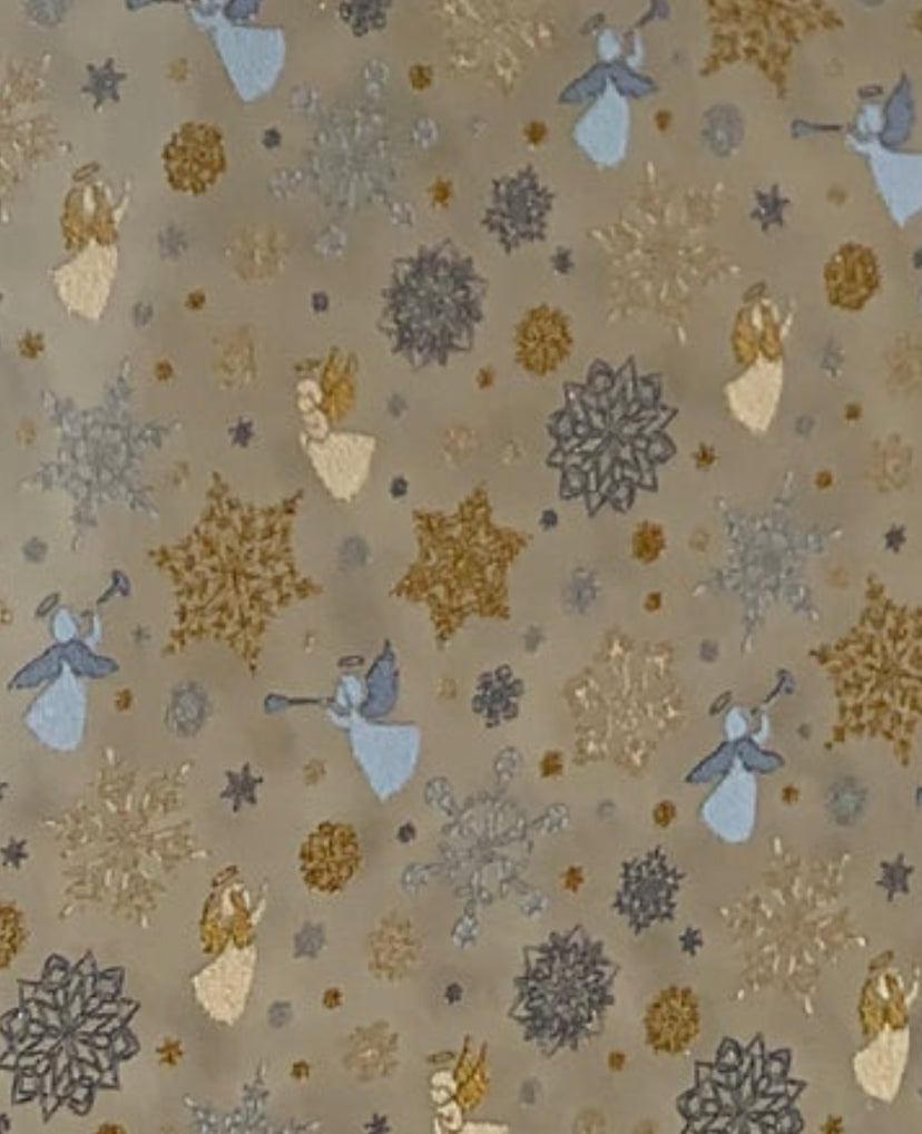 Angel & snowflakes topper (clear)