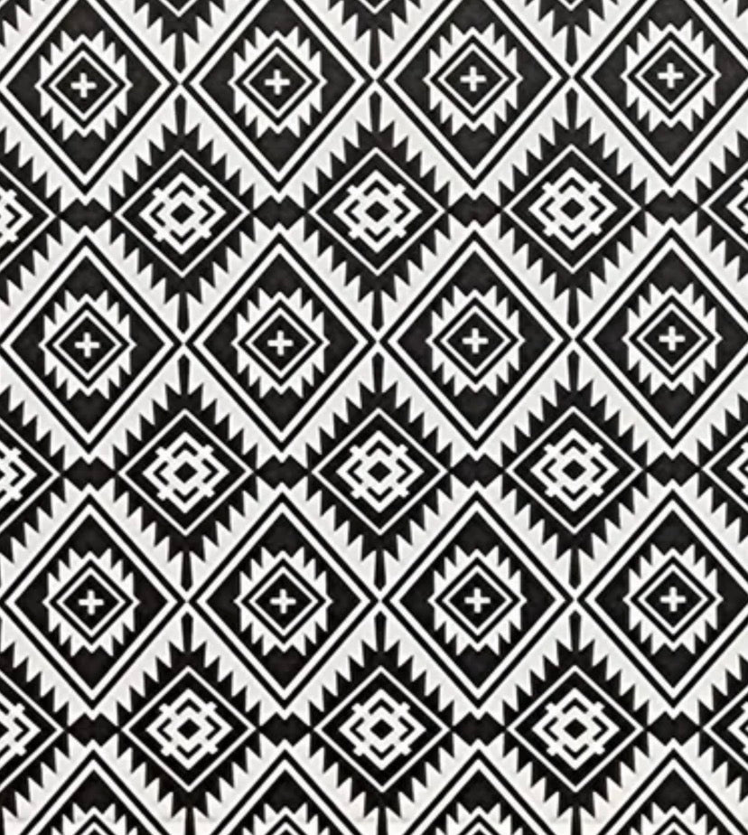 Black & clear Aztec topper with earrings