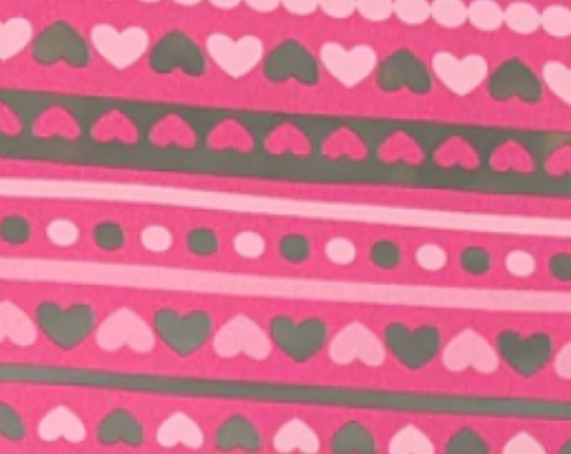 Scattered Heart stripes topper