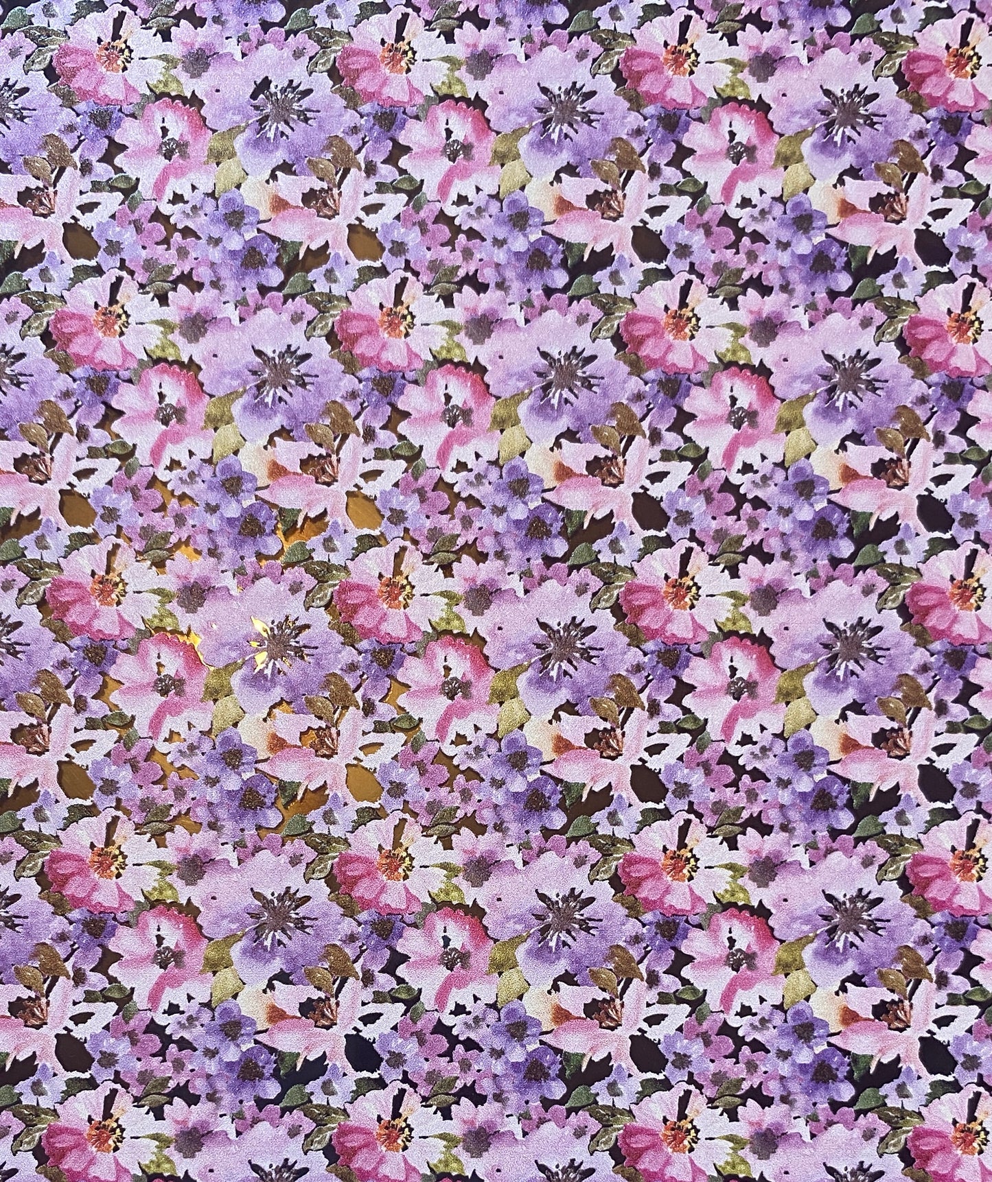 Pink & purple watercolor floral topper with earrings