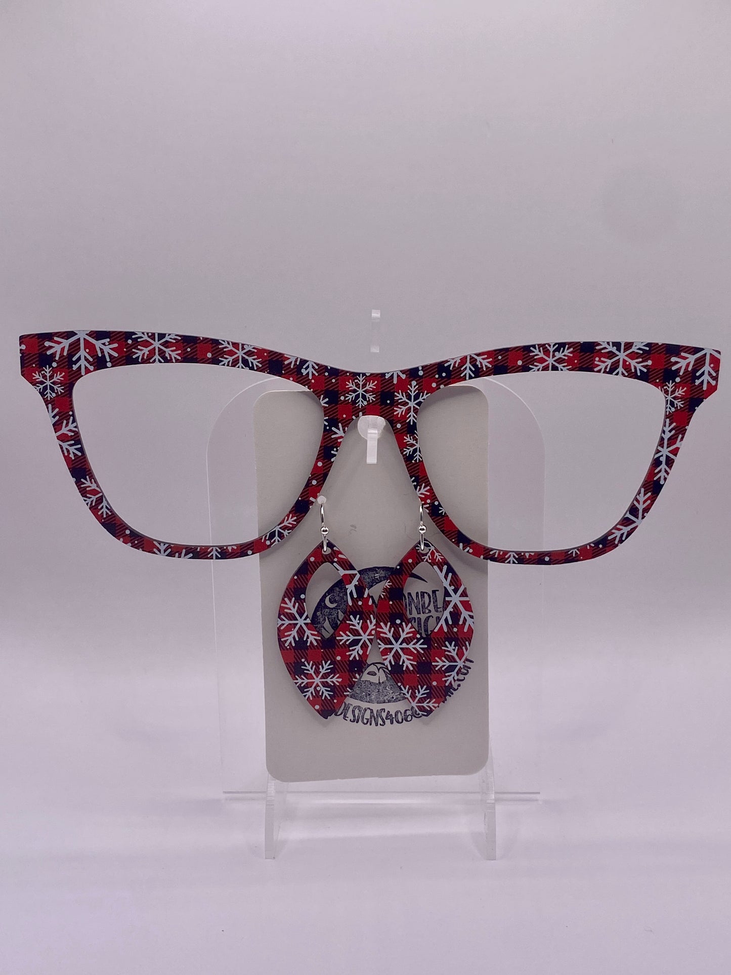 Buffalo snowflakes topper with earrings