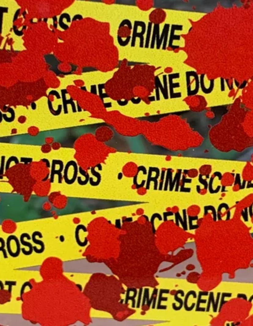 Bloody crime scene topper (clear)
