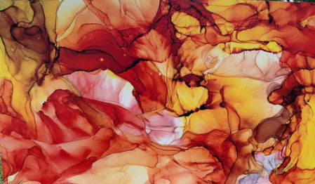 Fall watercolor topper w earrings