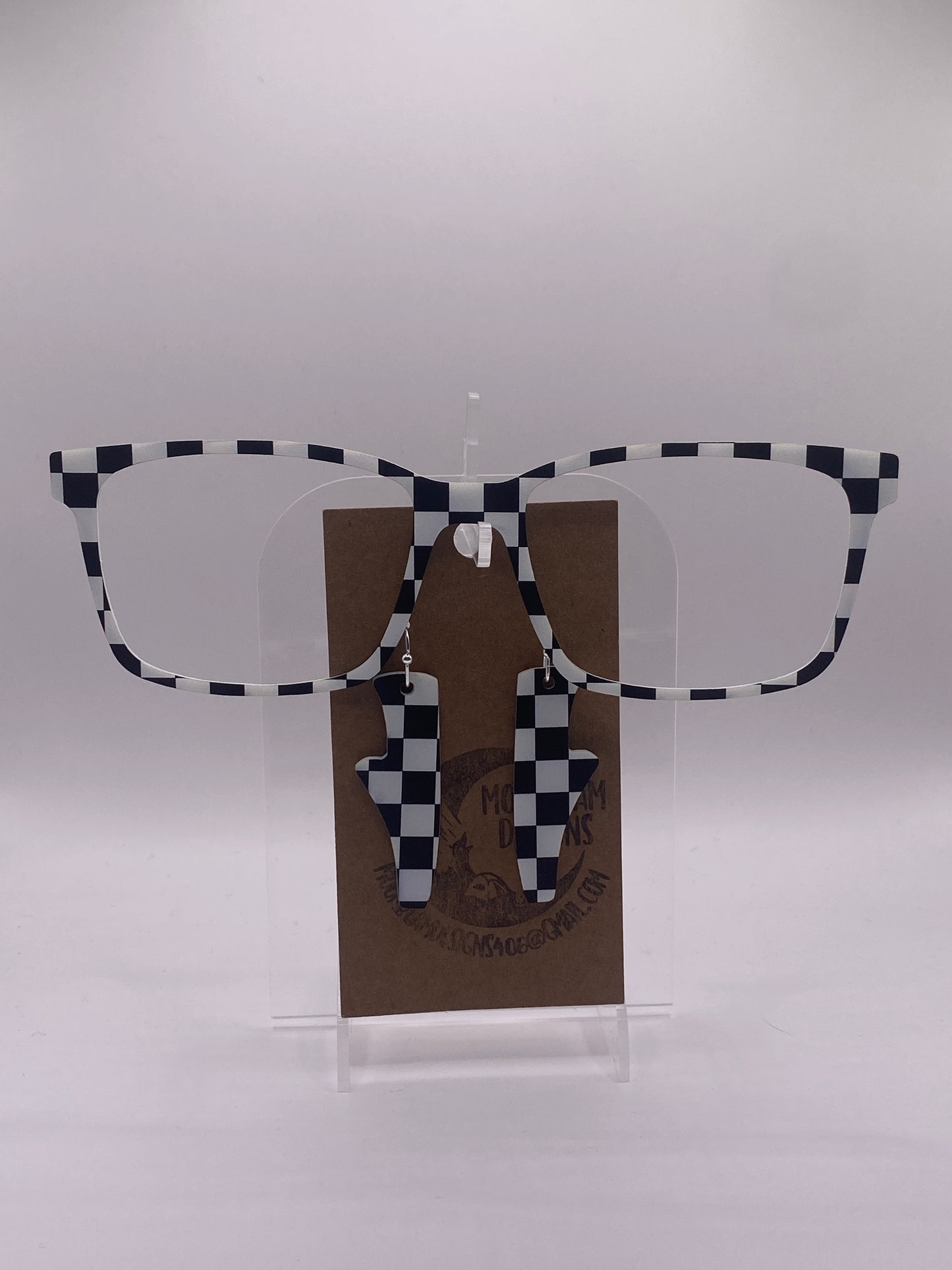 Checkerboard Topper With Earrings