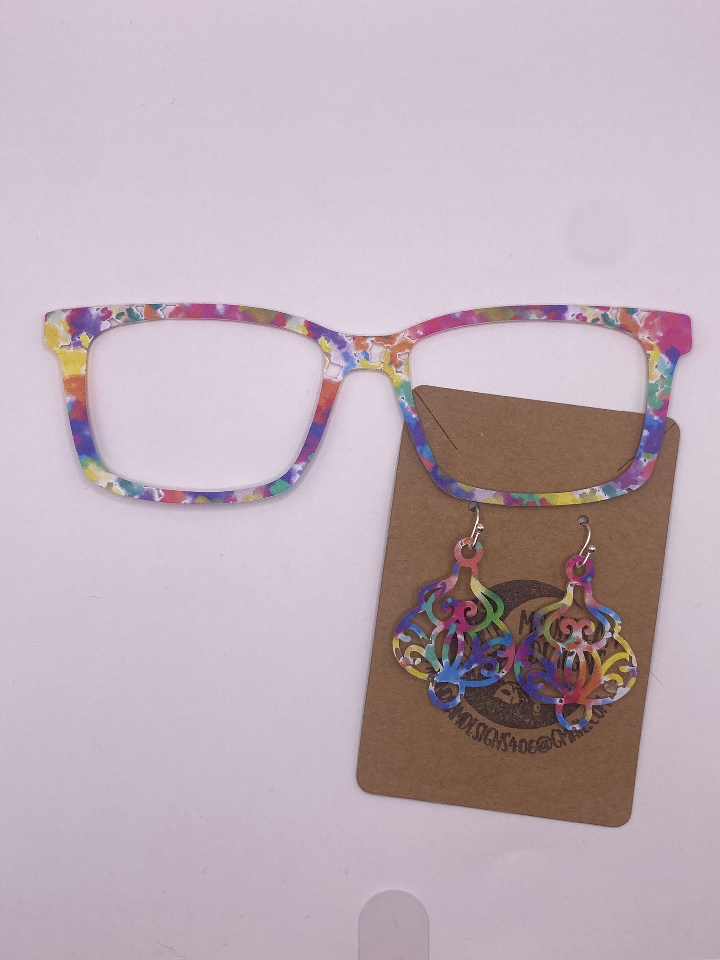 Colorful sponge Topper With Earrings (clear)