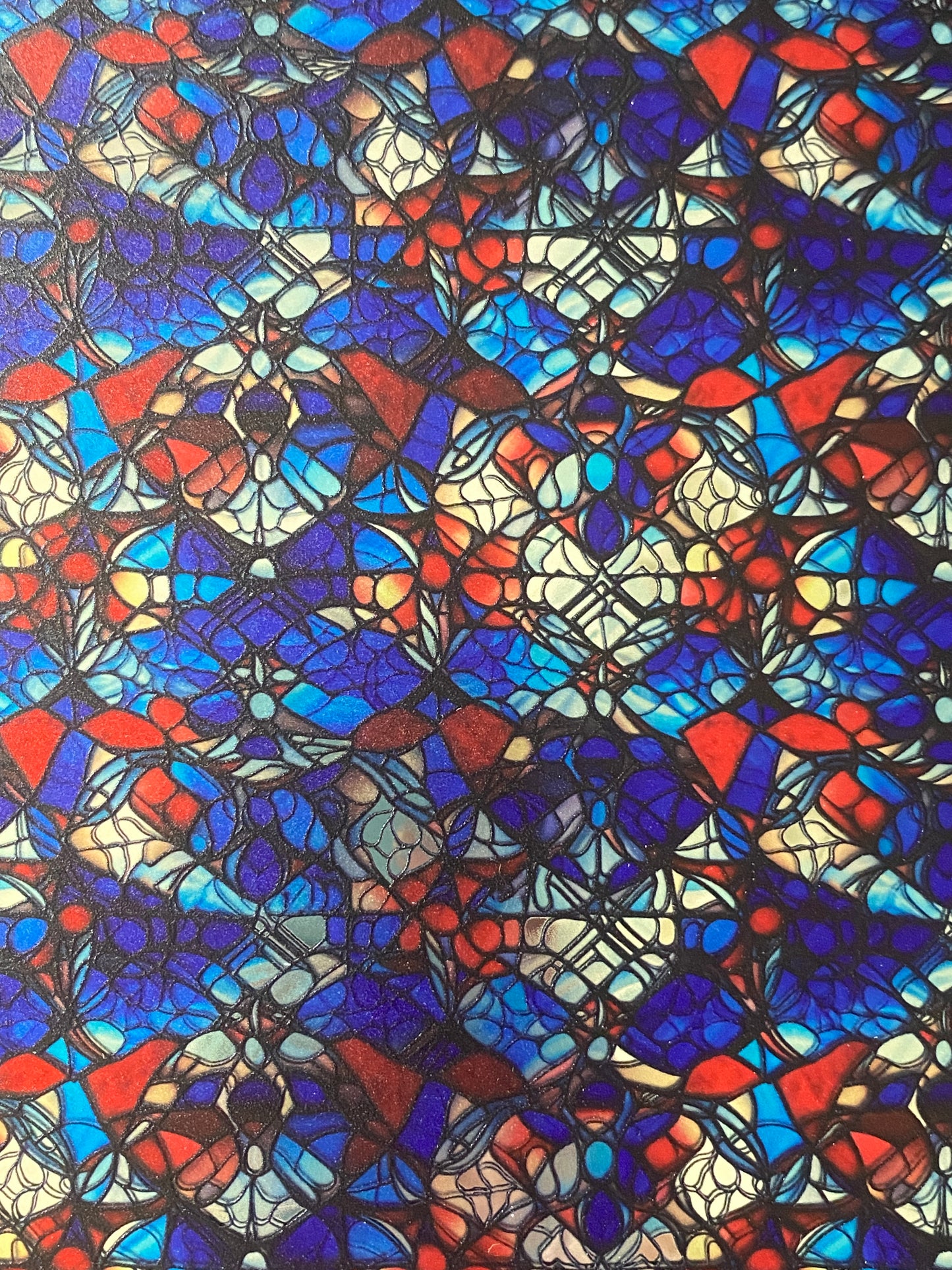 Mirrored American stained glass topper