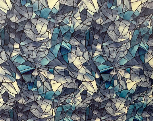 Icy stained glass topper with earrings