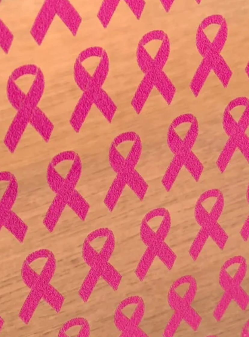 Breast cancer awareness ribbons topper w/earrings