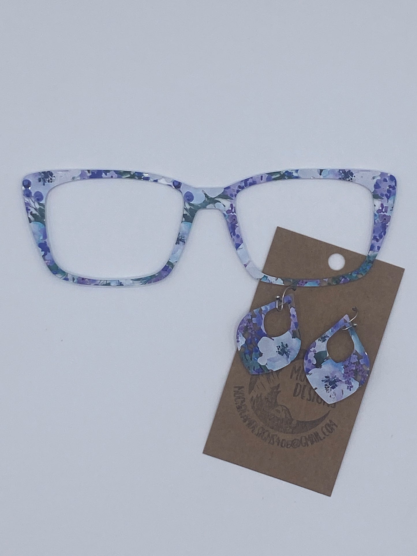 Blueberry blossom topper with earrings