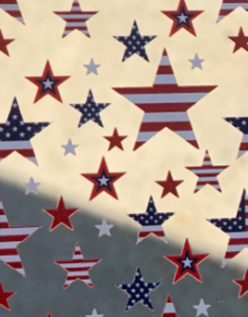 American flag stars topper (clear)