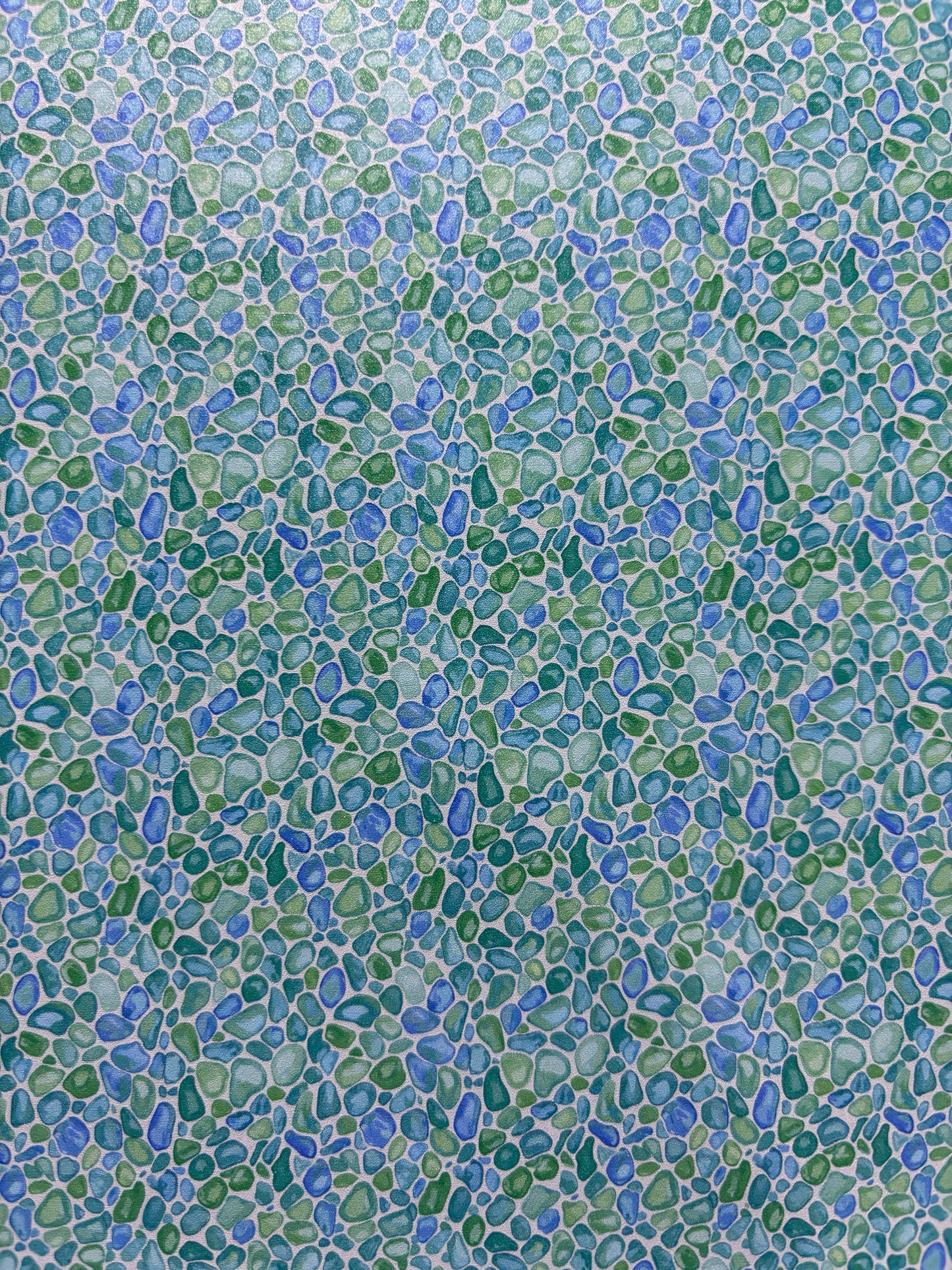 Sea glass pebbles topper with earrings