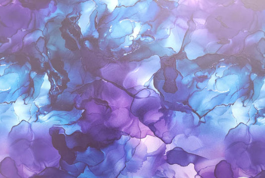 Purple and teal ink Topper