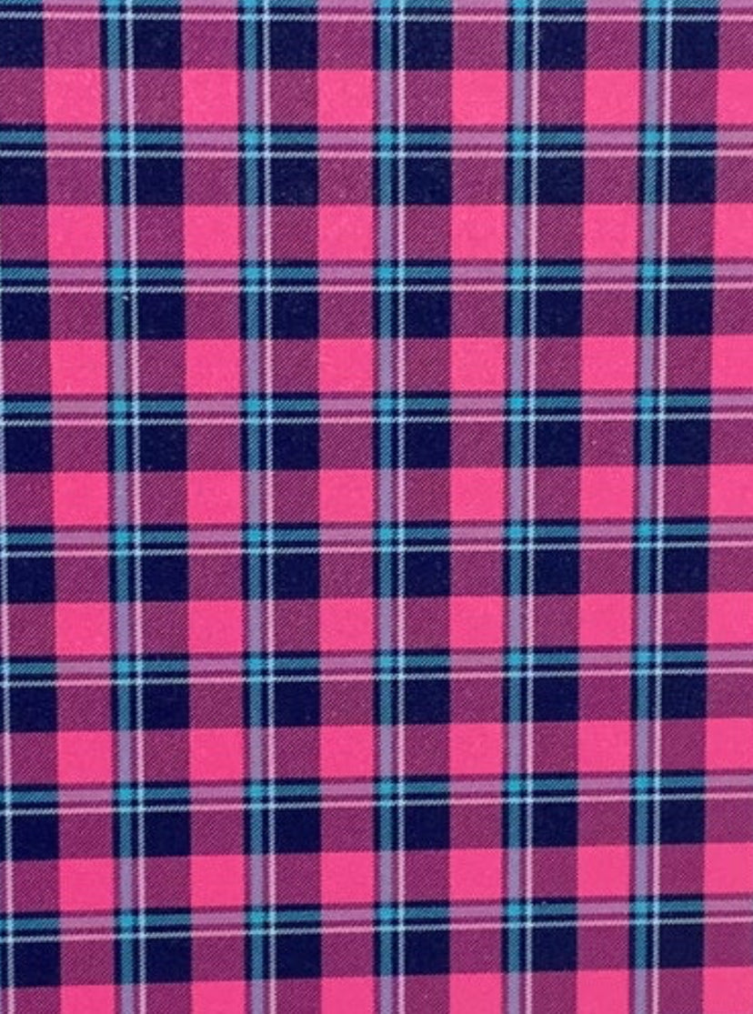 Pink & Blue Plaid Topper