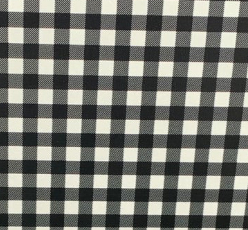 Black and white buffalo plaid topper