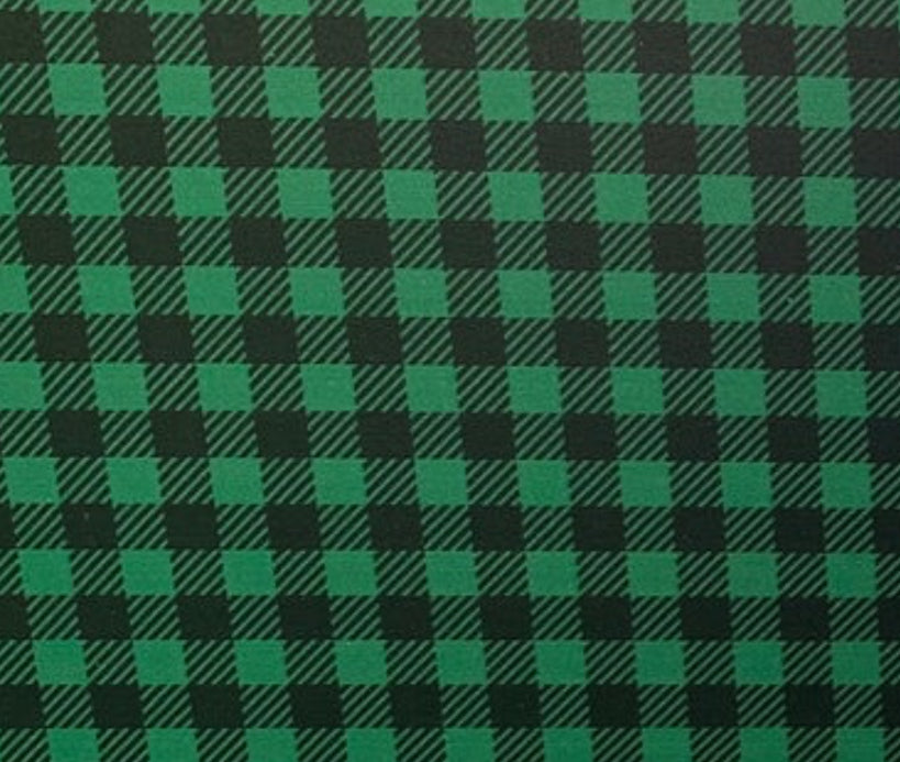 Green Buffalo Plaid Earrings
