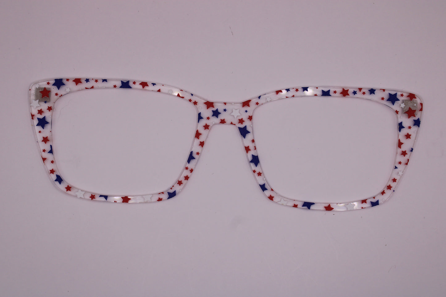 Red White and Blue Star Topper (clear)