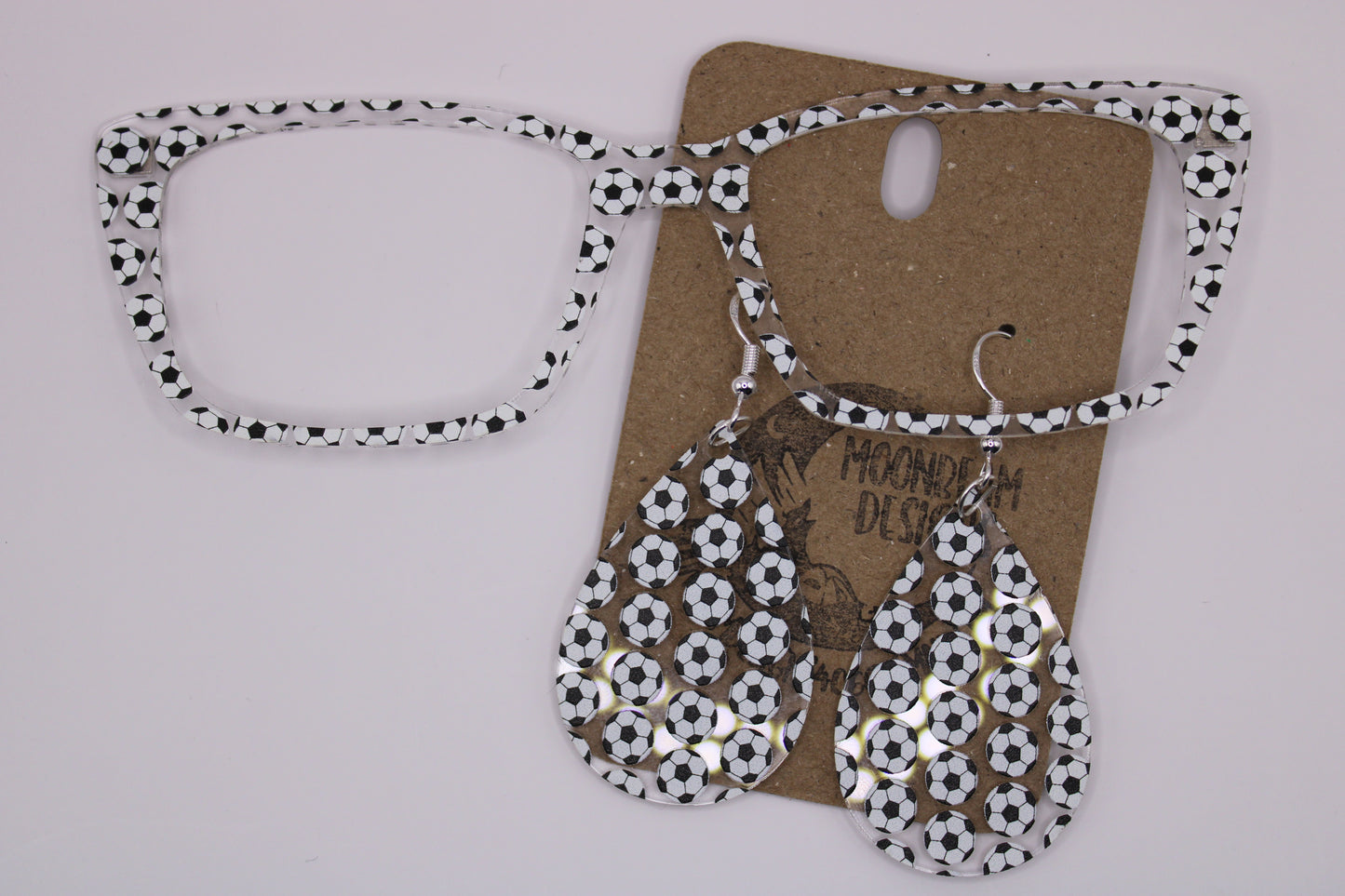 Soccer Topper w/earrings (clear)