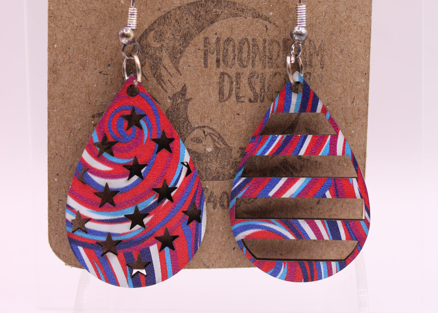 Patriotic Swirl Earrings