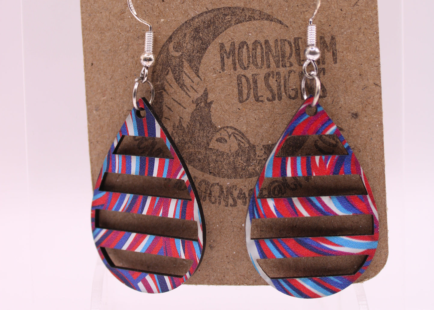 Patriotic Swirl Earrings