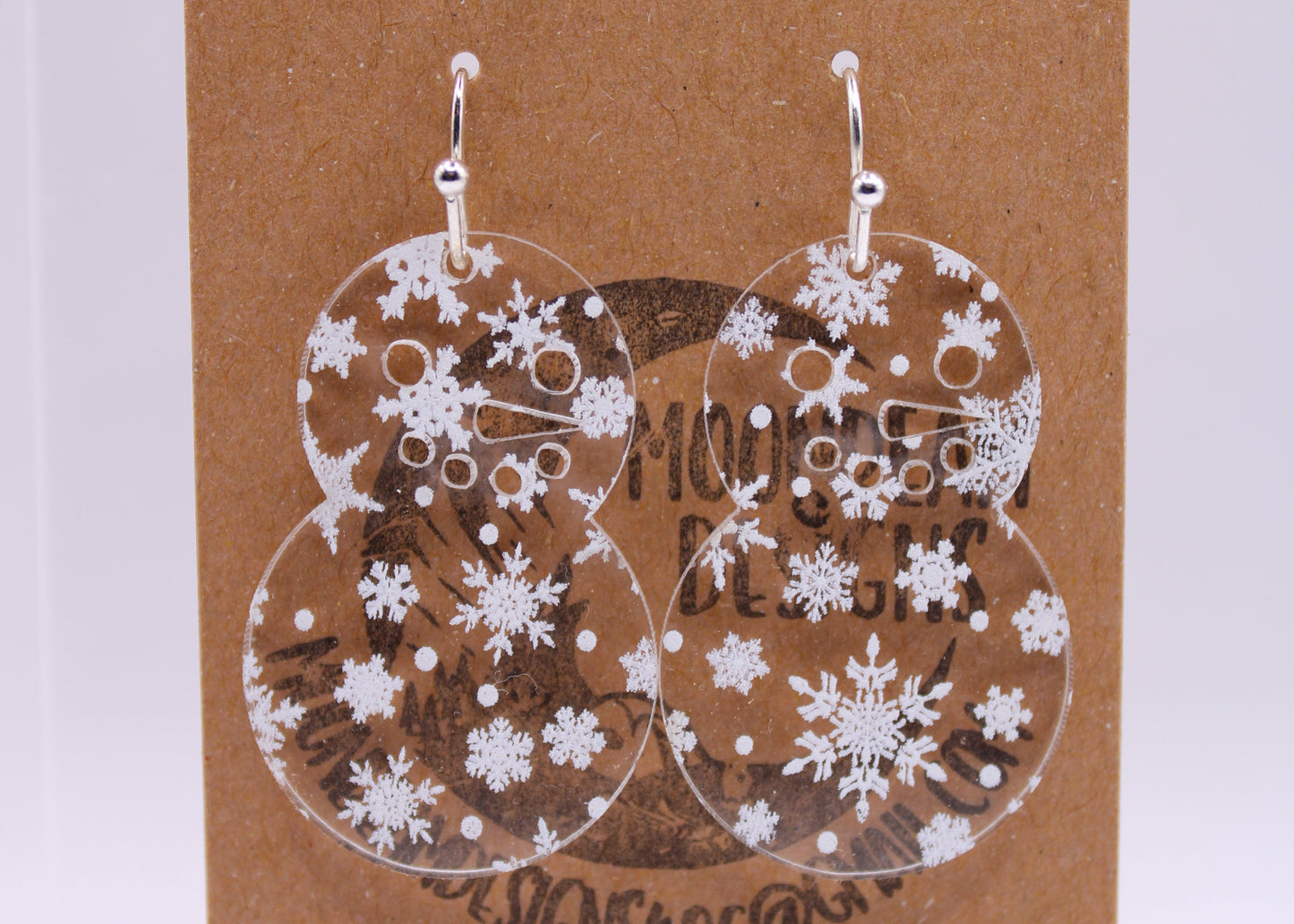 White Snowflake Earrings