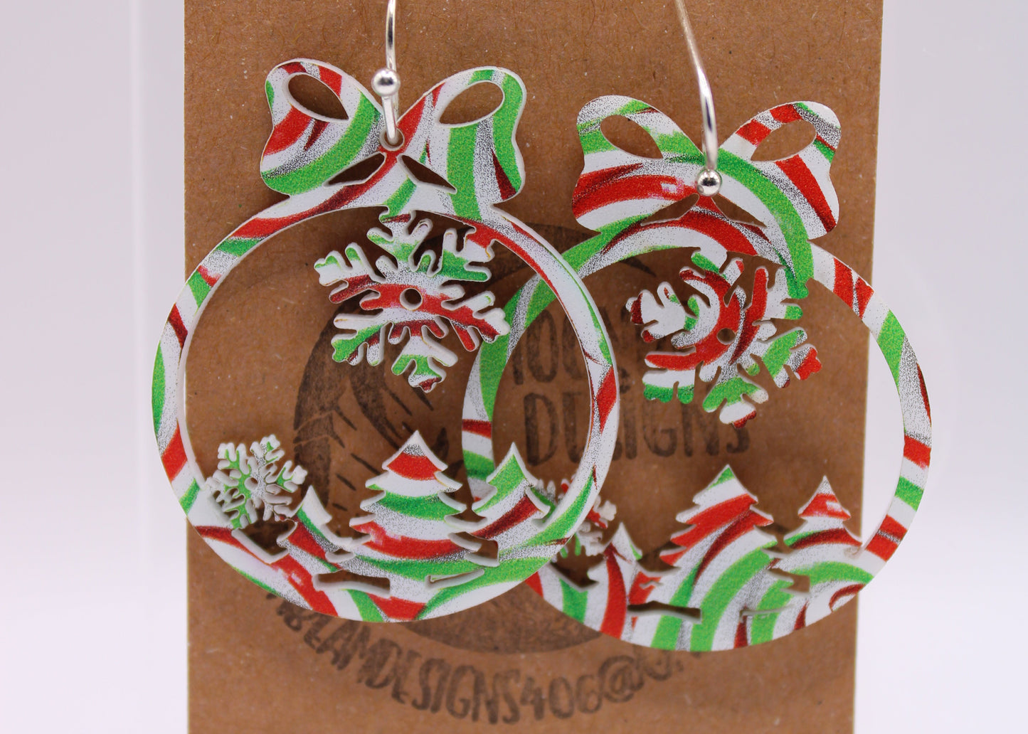 Peppermint swirl Earrings
