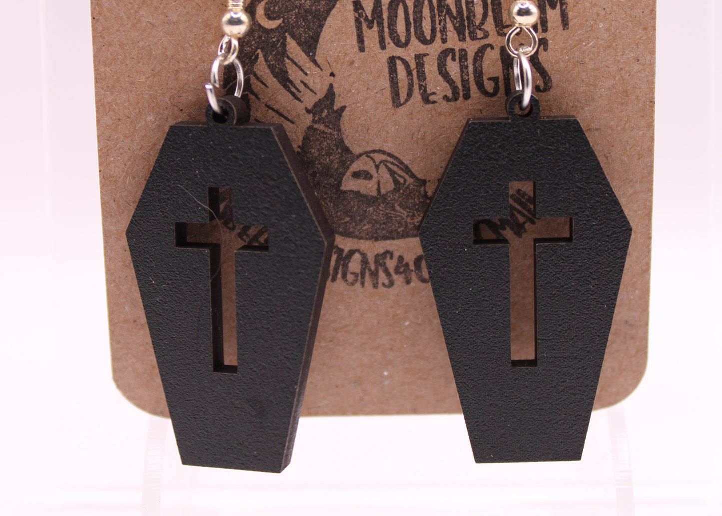 Black RIP Earrings