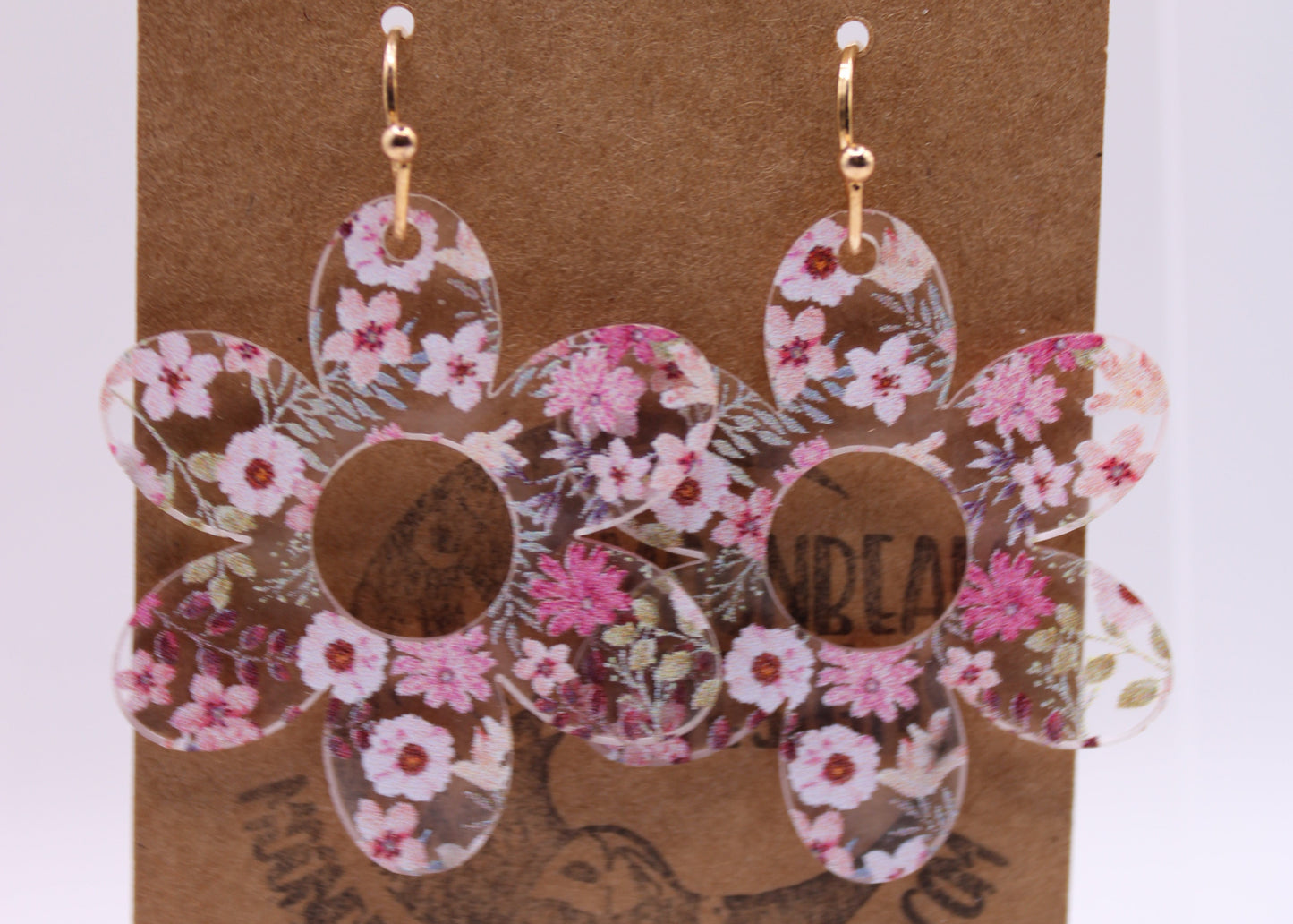 Dusty Pink Floral Earrings