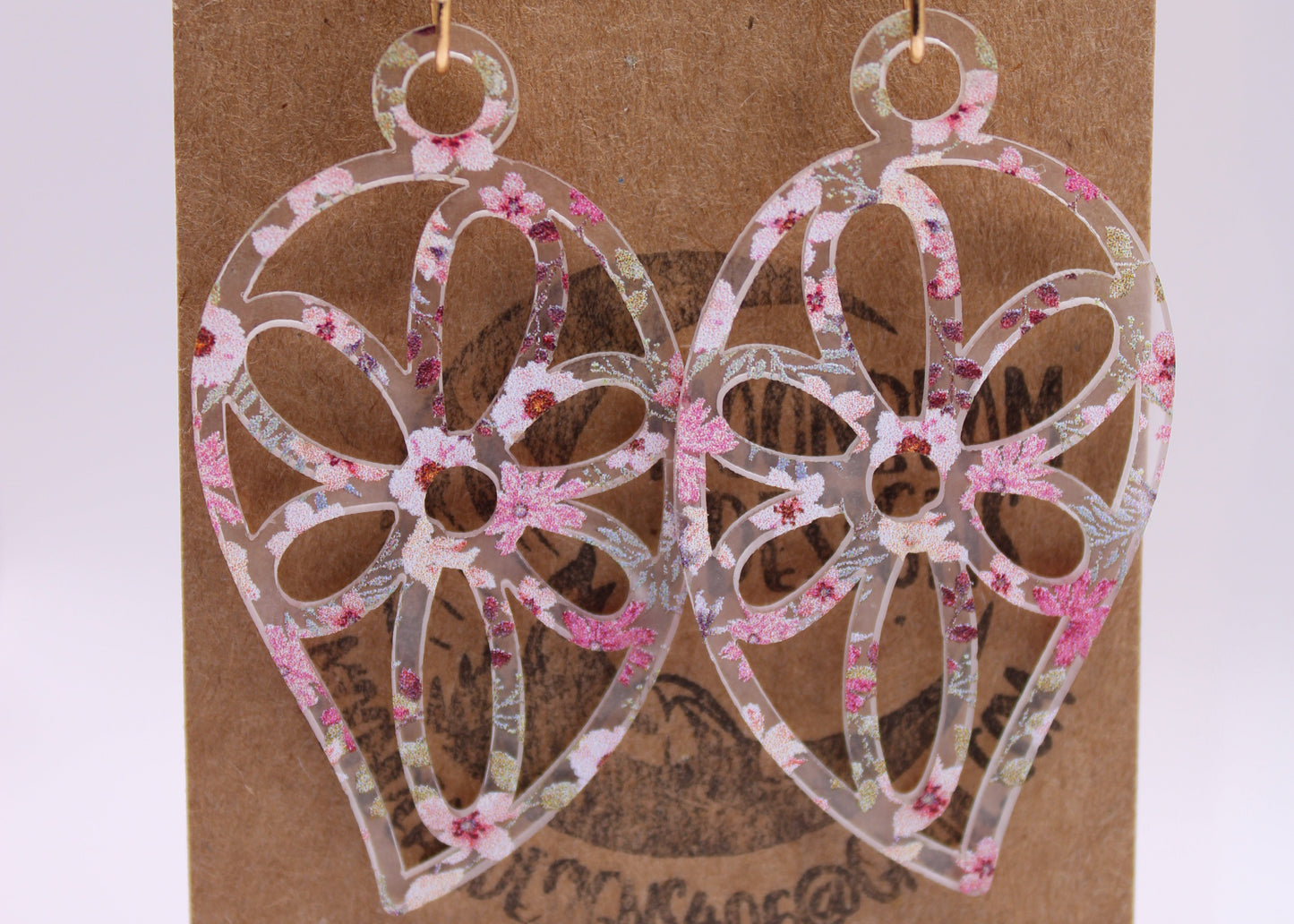 Dusty Pink Floral Earrings