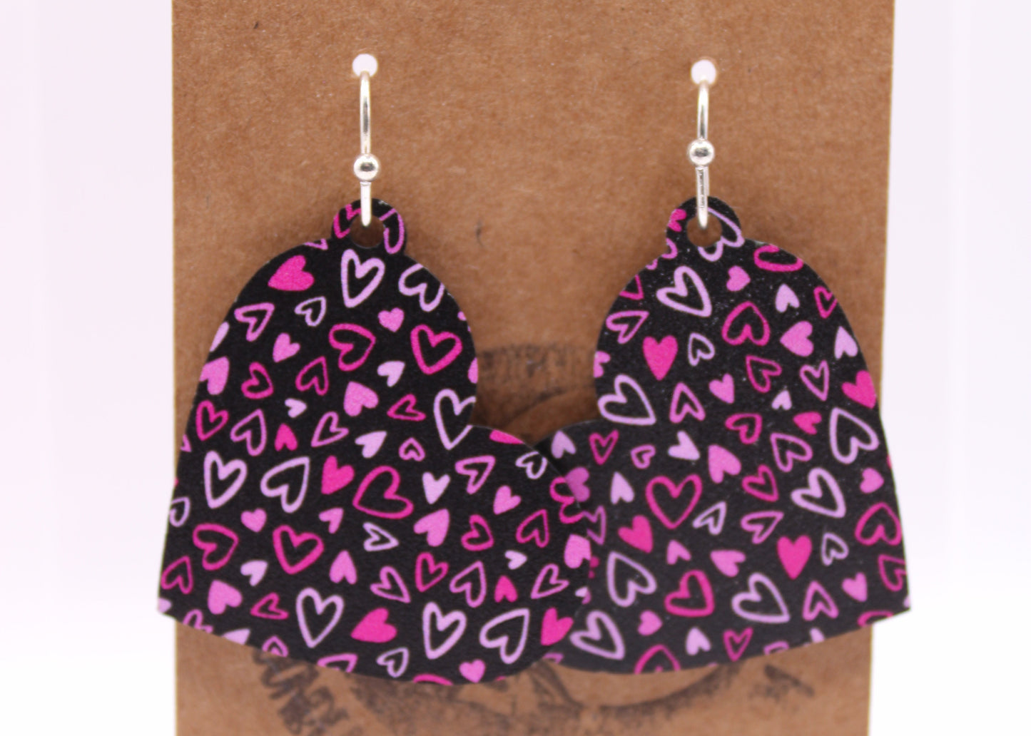 Hot Pink Hearts Earrings