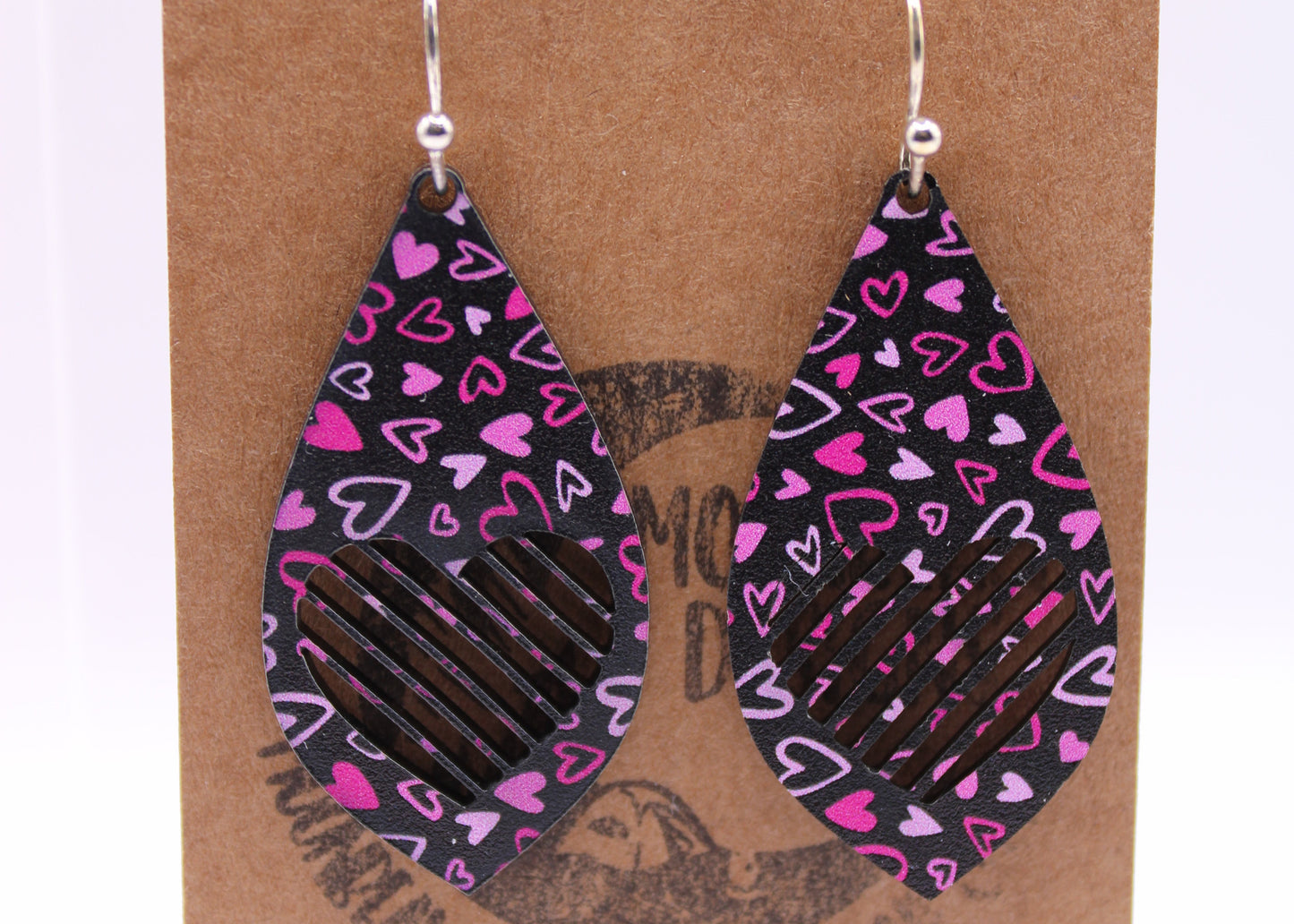 Hot Pink Hearts Earrings