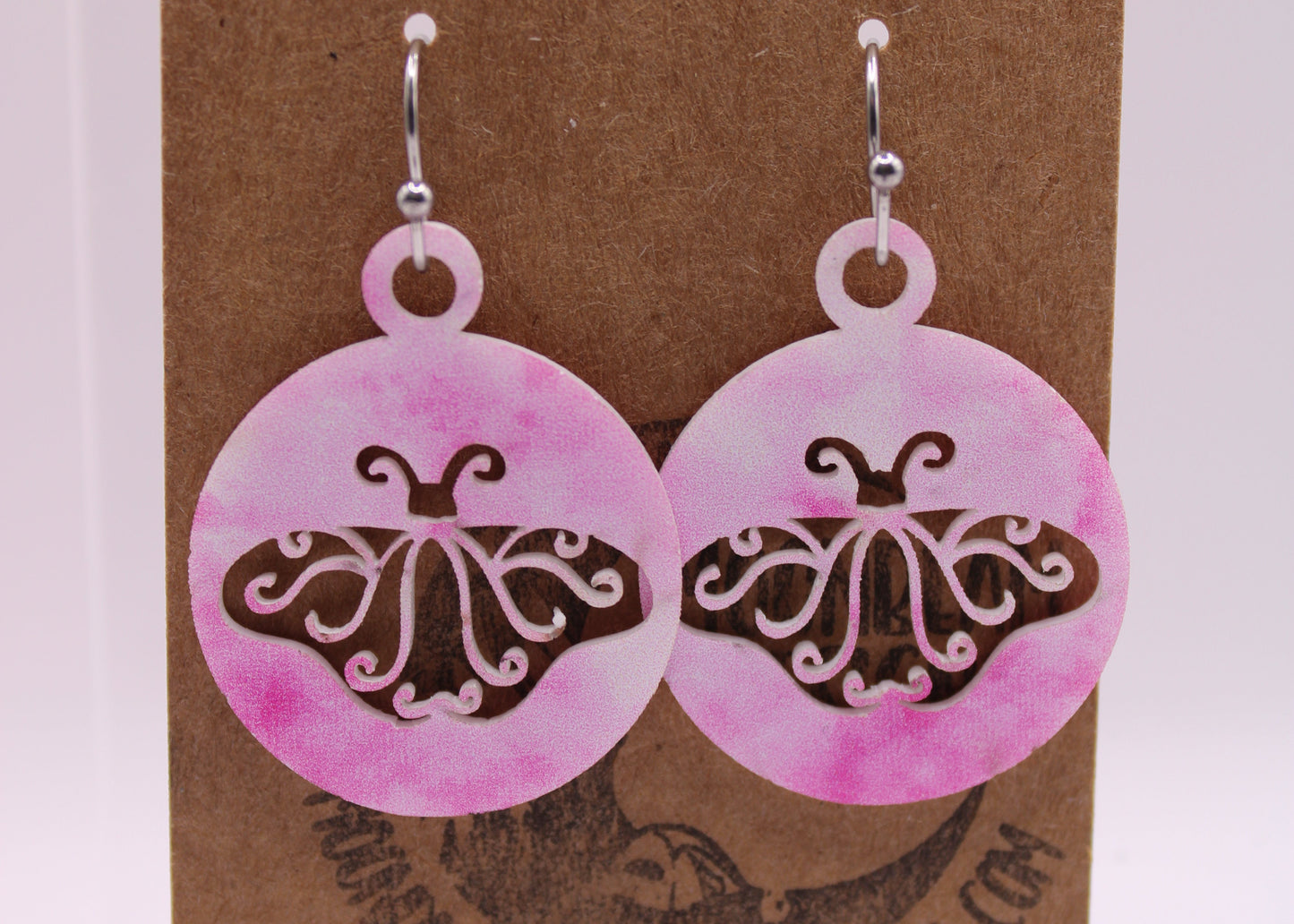 Pink tie dye Earrings