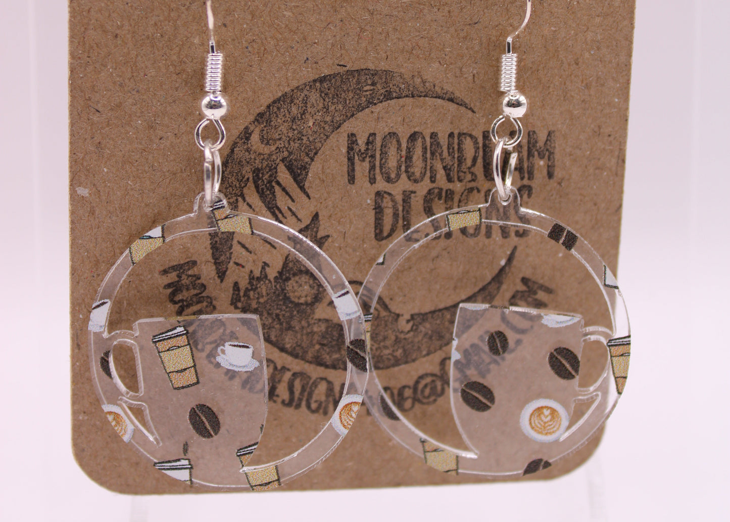 Coffee Cups and Beans Earrings