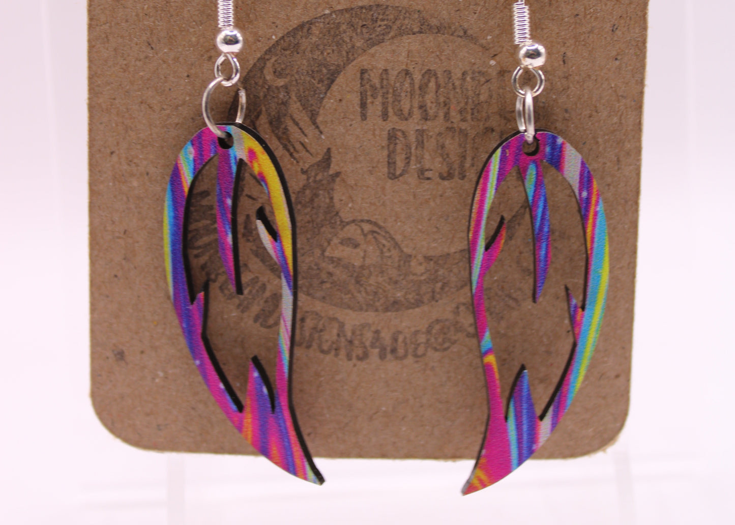 Melting Swirl Feather Earrings