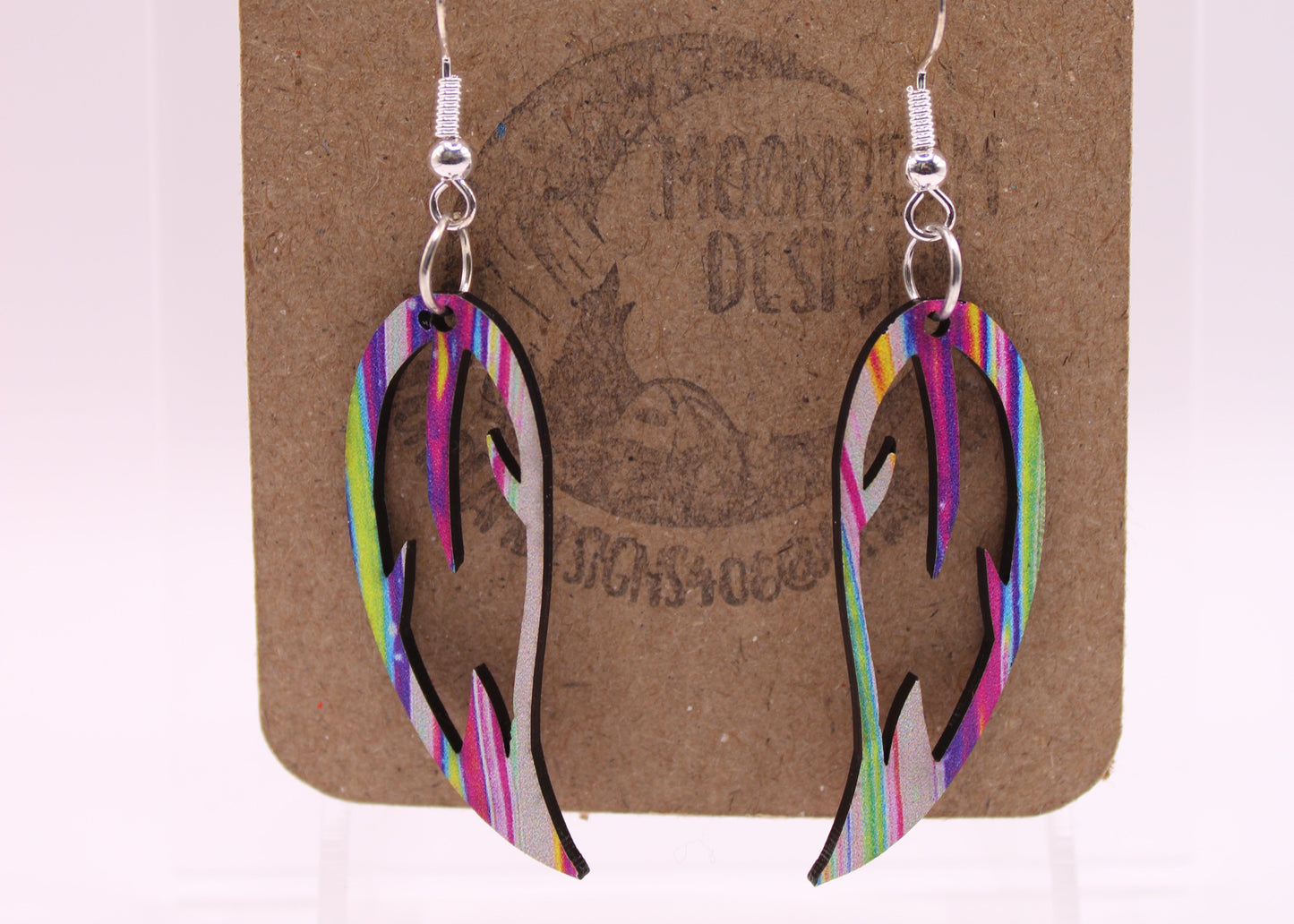 Melting Swirl Feather Earrings