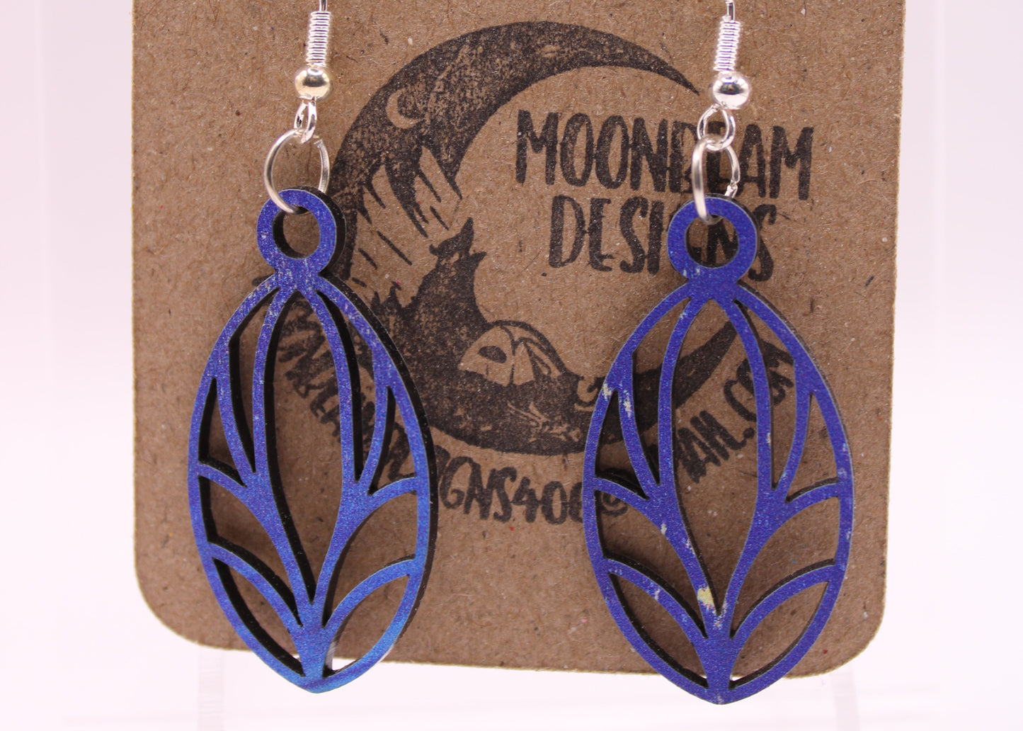 Blue and Purple Swirl Earrings