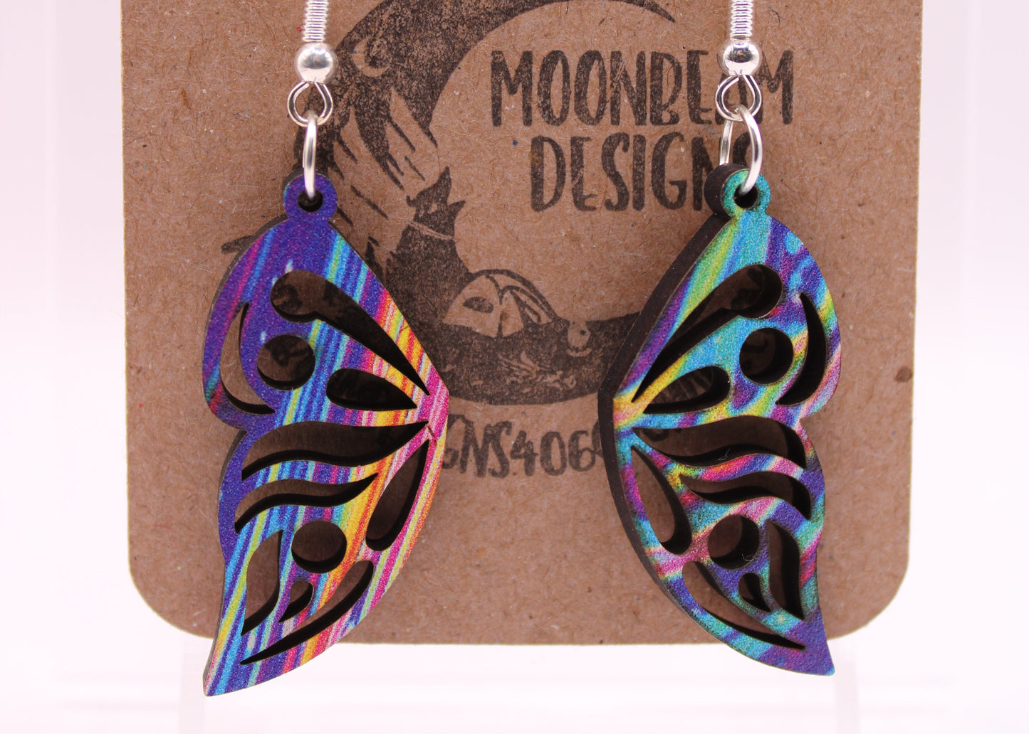 Melting Swirl Butterfly Earrings