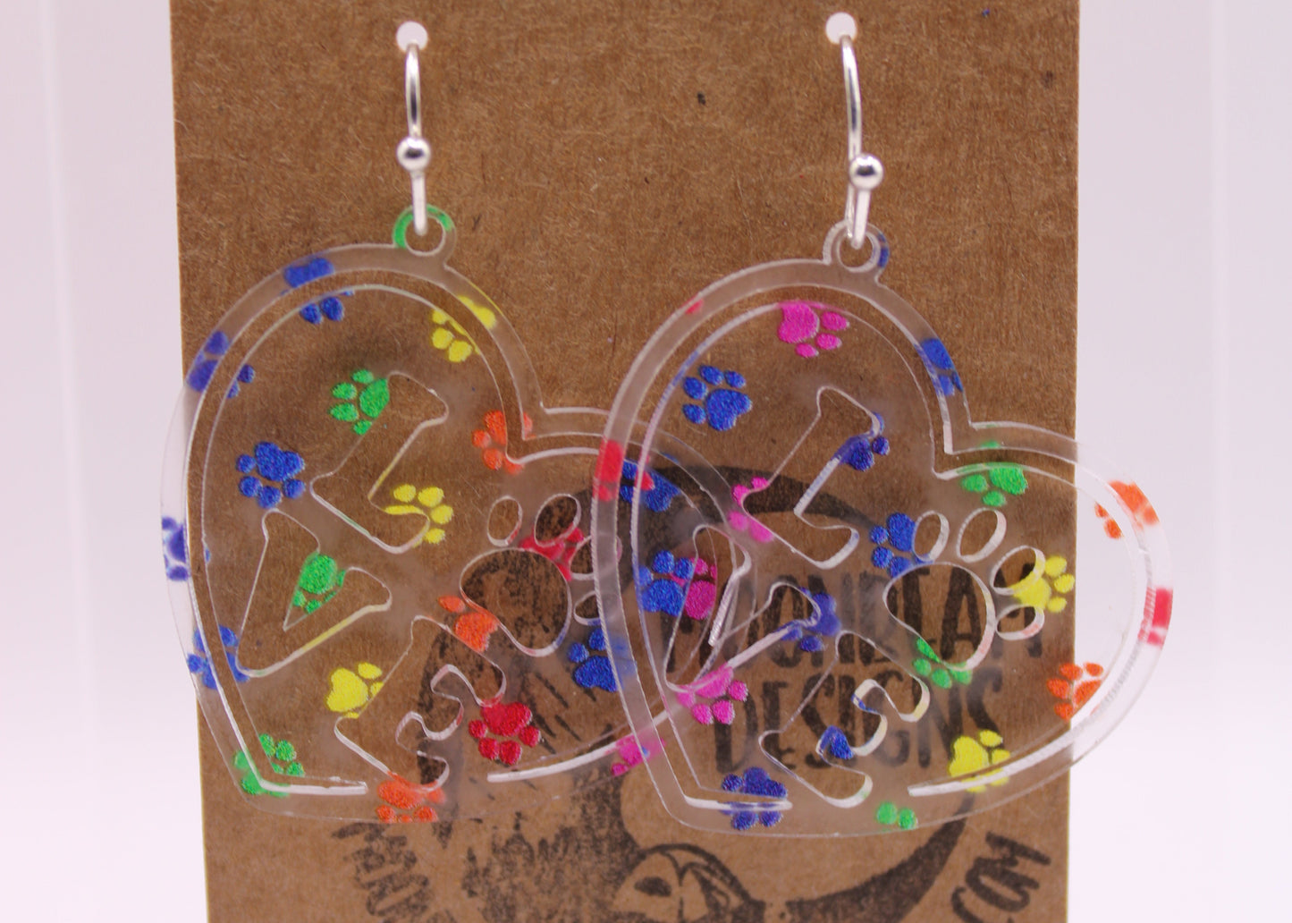 Multicolor Paws Earrings