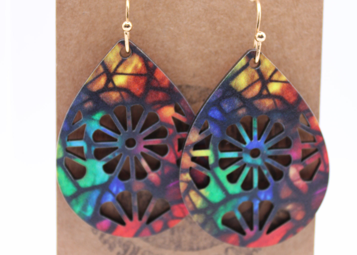 Multicolor stained glass Earrings