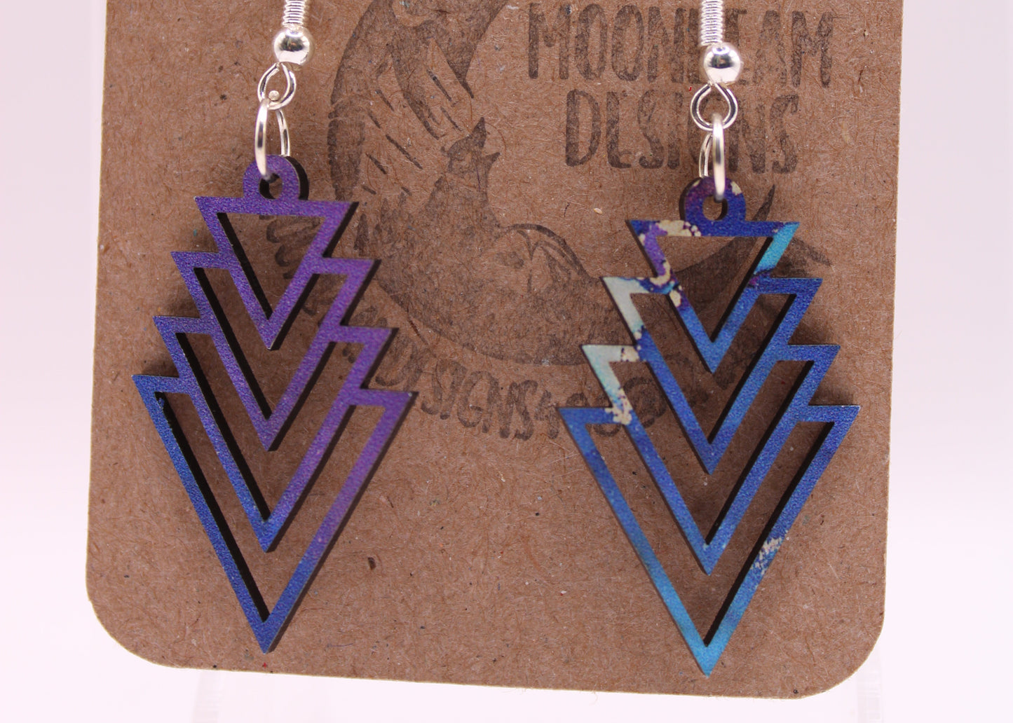 Blue and Purple Swirl Earrings