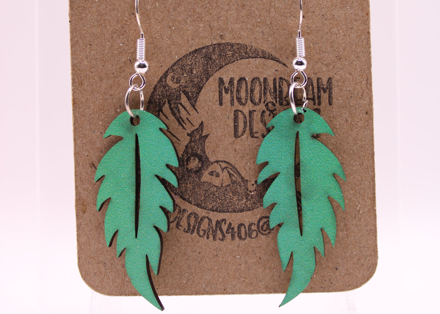 Green leaf Earrings