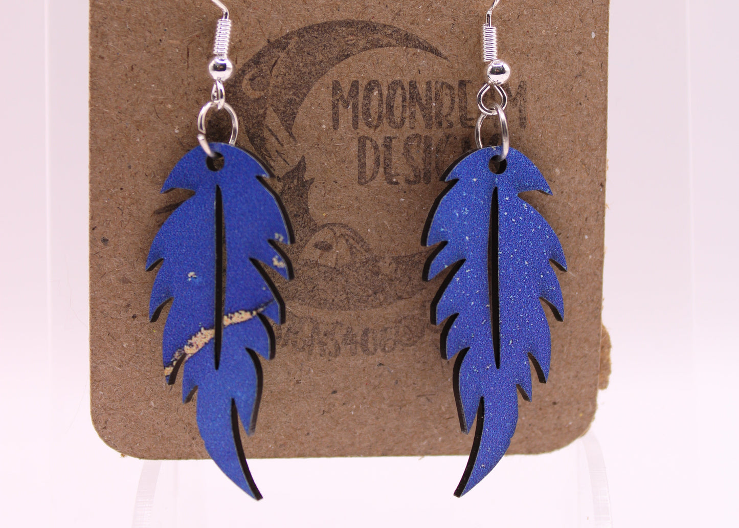 Blue and Purple Swirl Earrings