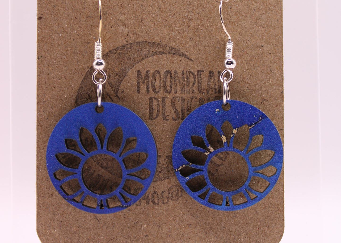 Blue and Purple Swirl Earrings